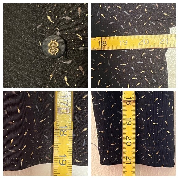 Carole Little Black Velvet Dress & Glitter Cardigan Set Size 10 Career VTG Y2K - Picture 5 of 16